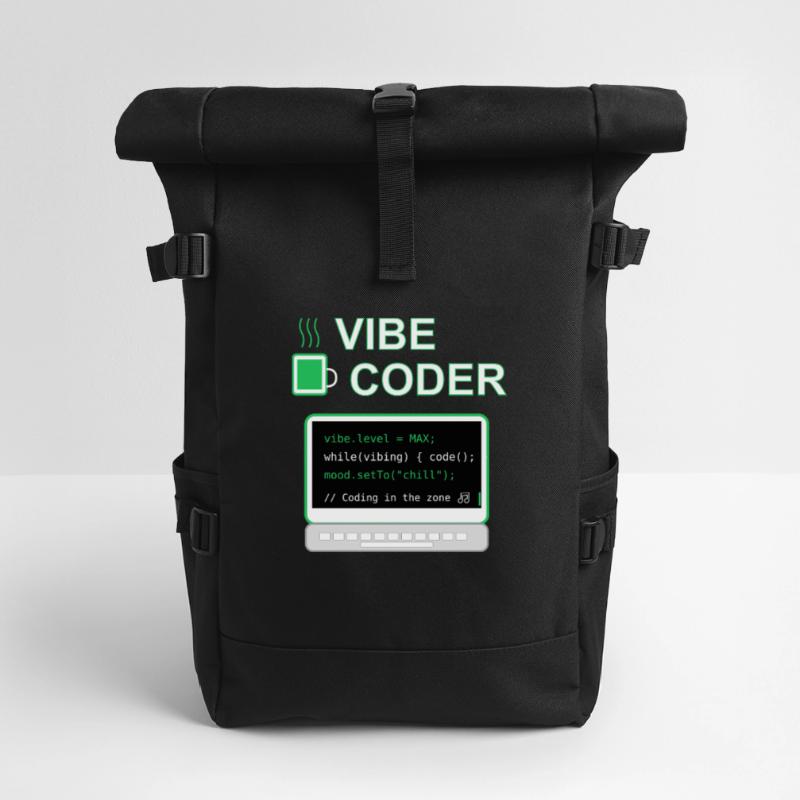 Vibe Coder Rolltop Rucksack