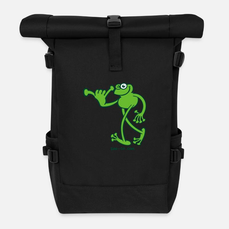 Hawaii-Frosch - Rolltop Rucksack - Schwarz