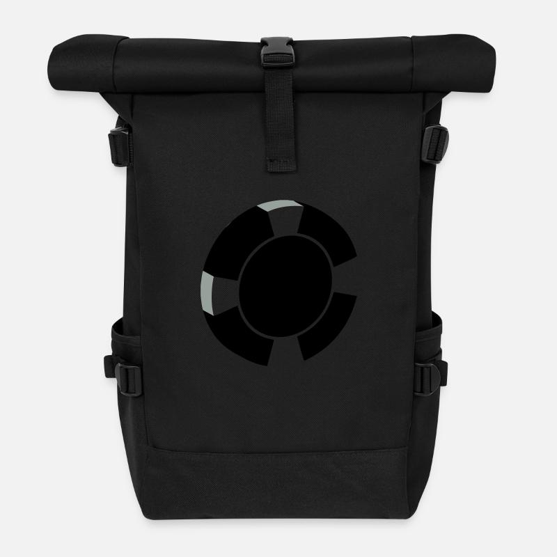 Poker Poker-Chip - Rolltop Rucksack - Schwarz