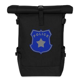 police - Rolltop Rucksack - Schwarz - Vorne