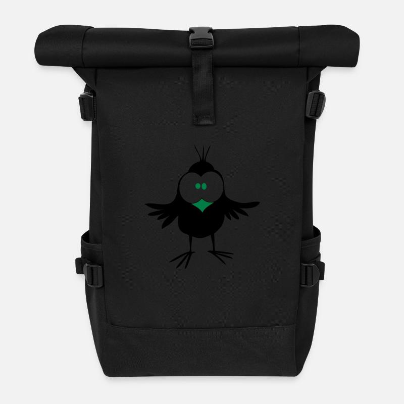 Moineau - Sac à dos roll top - noir