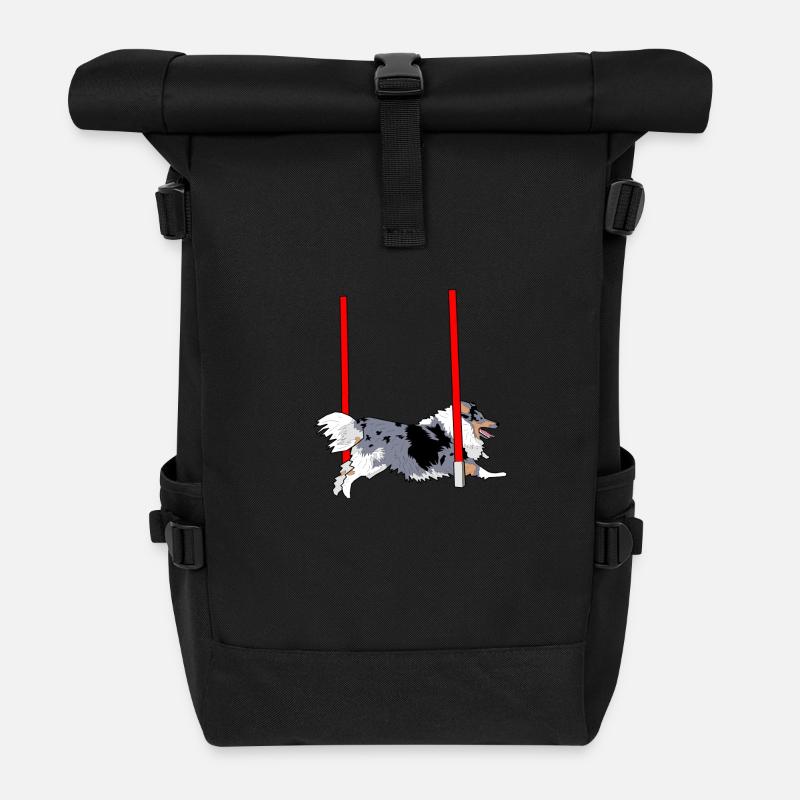 shet celtic - Sac à dos roll top - noir