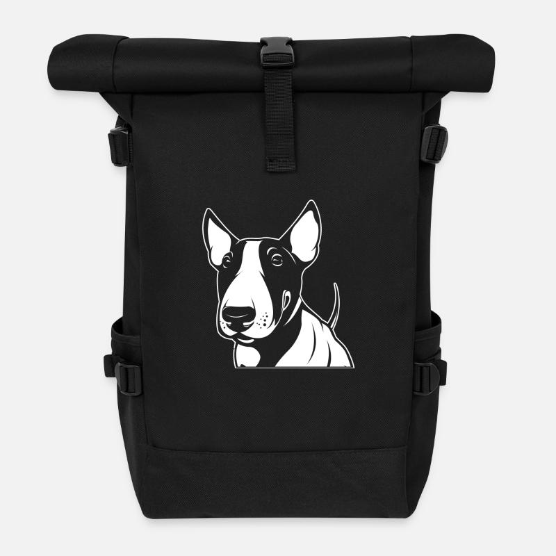 Bullterrier - Rolltop Rucksack - Schwarz