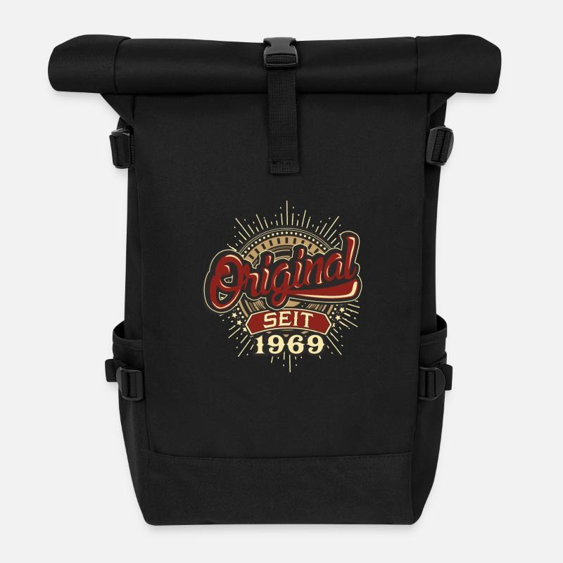 Geburtstag Original seit 1969 - Rolltop Rucksack - Schwarz