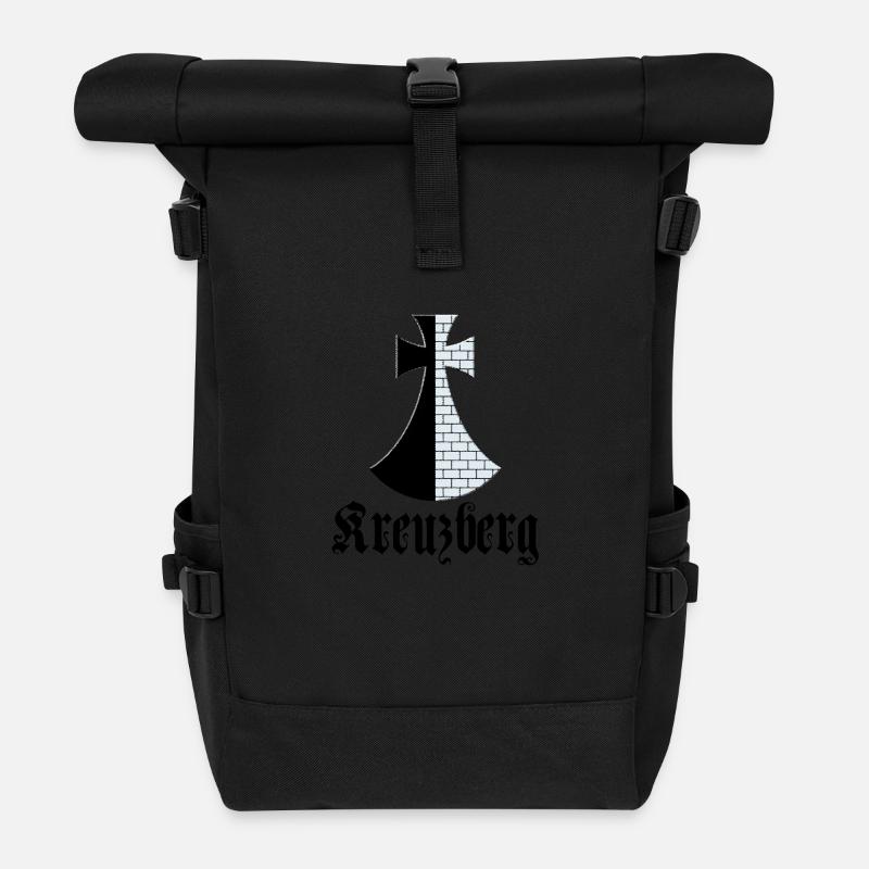 kreuzberg_wappen_dark - Rolltop Rucksack - Schwarz