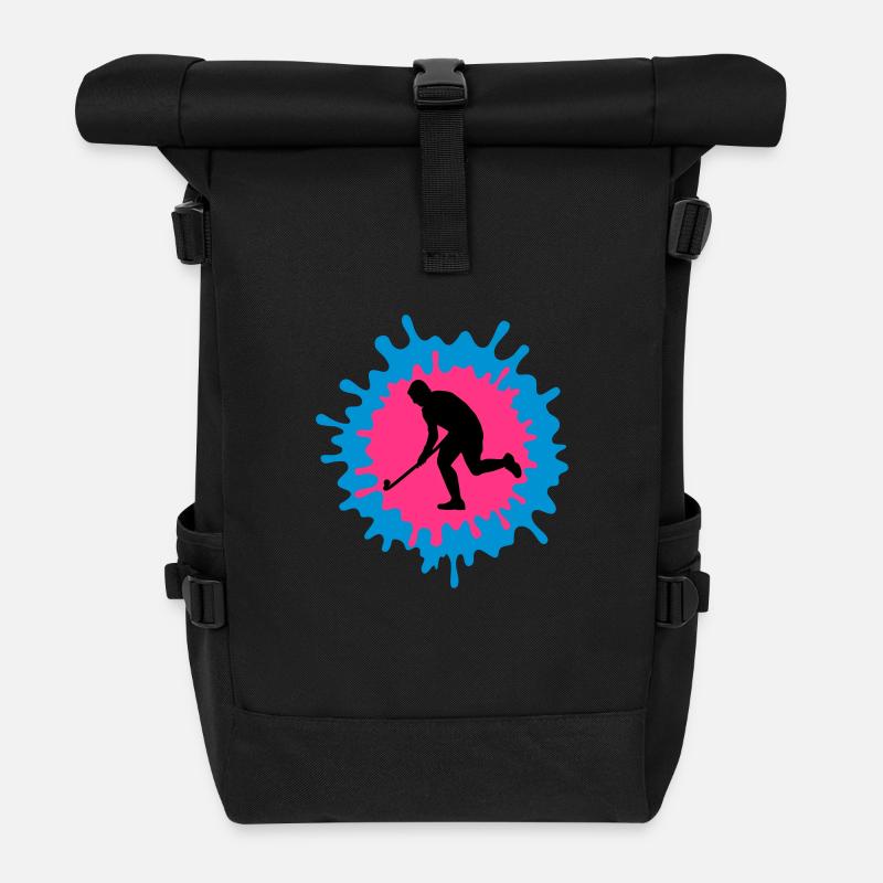 3D Hockey - Rolltop Rucksack - Schwarz