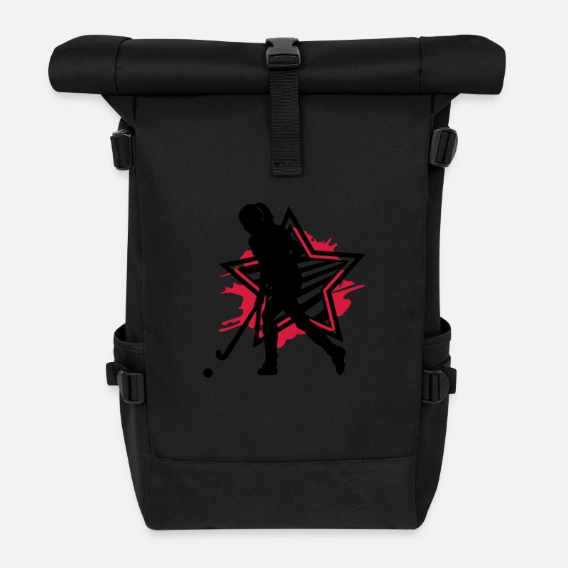 Hockey Girl - Rolltop Rucksack - Schwarz