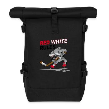 Règles Rouge Blanc - Sac à dos roll top - noir - Devant