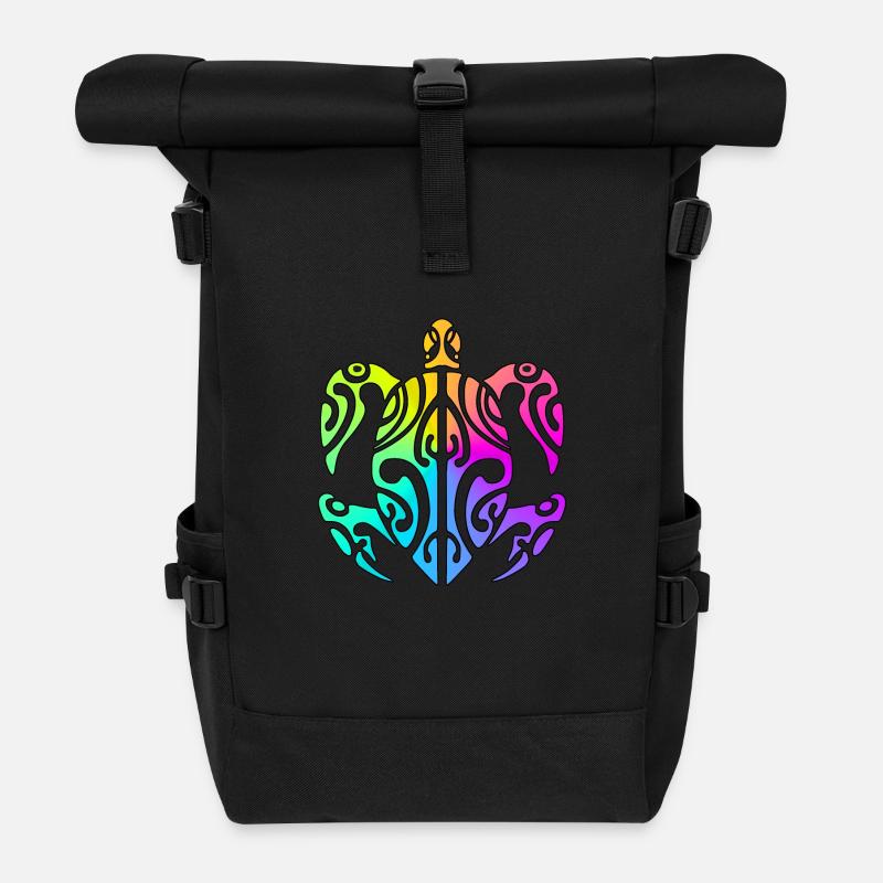 tahiti turtle - Rolltop Rucksack - Schwarz