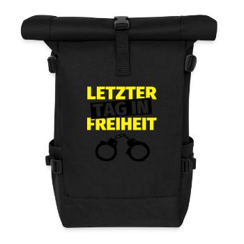 Junggesellenabschied Handschellen - Rolltop Rucksack - Schwarz - Vorne