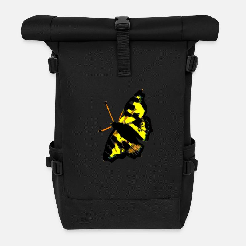 schmetterling - Rolltop Rucksack - Schwarz
