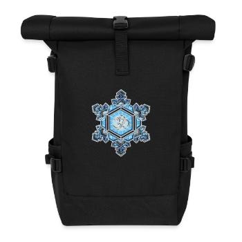 Cristal d'eau, Merci, Remerciements, OM, Emoto - Sac à dos roll top - noir - Devant