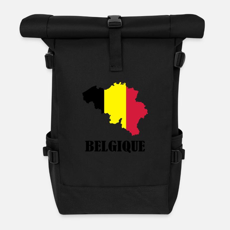belgique - Sac à dos roll top - noir