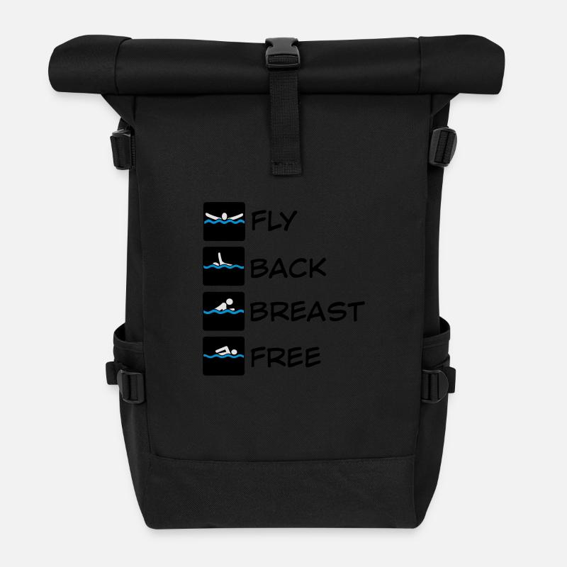 nager - Sac à dos roll top - noir