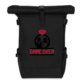Game Over - Rolltop Rucksack - Schwarz - Vorne
