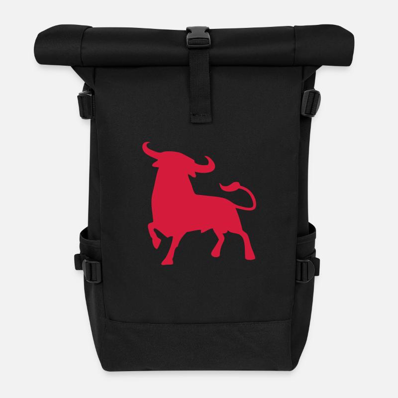 Stier kampfstier andalusien spanischer baskischer - Rolltop Rucksack - Schwarz