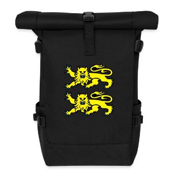 leopards normand logo drapeau 2701 - Sac à dos roll top - noir - Devant