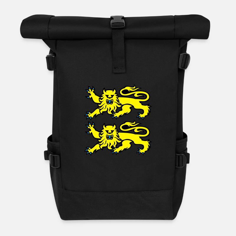 leopards normand logo drapeau 2701 - Sac à dos roll top - noir