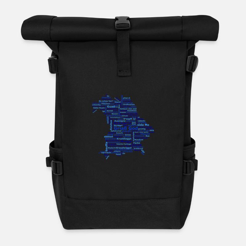 Bayern bayrisch - Rolltop Rucksack - Schwarz