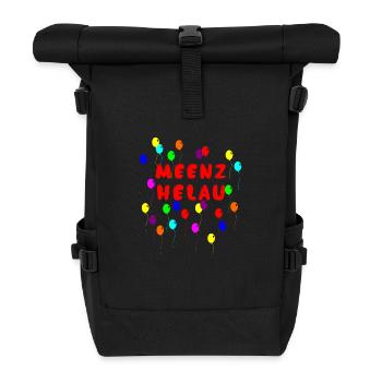 Meenz Heau Mainz Fasching Fastnacht Fassenacht - Rolltop Rucksack - Schwarz - Vorne