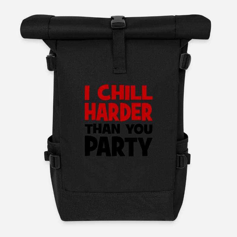 chillen - Rolltop Rucksack - Schwarz