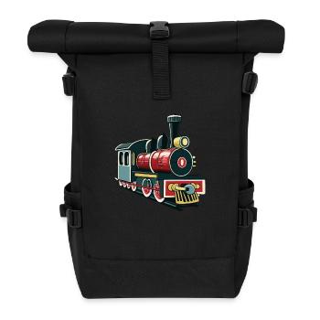 Toy train - Roll Top Backpack - black - Front
