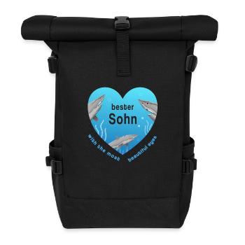 best son - Roll Top Backpack - black - Front