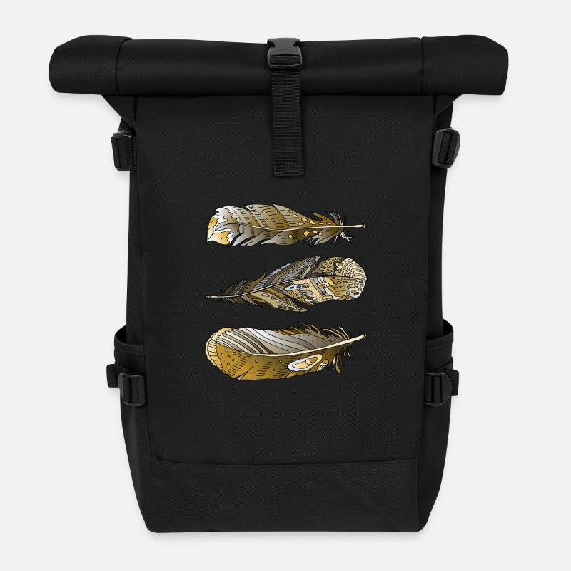 Feder - Rolltop Rucksack - Schwarz