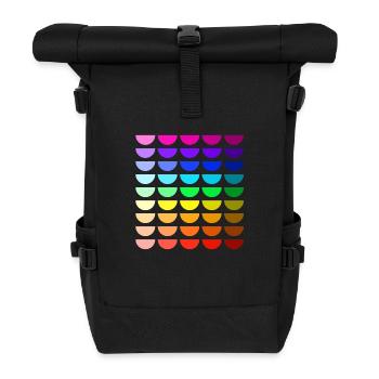 Rainbow smiles - Roll Top Backpack - black - Front