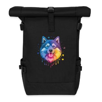 Finnische Lapphund Farben - Rolltop Rucksack - Schwarz - Vorne