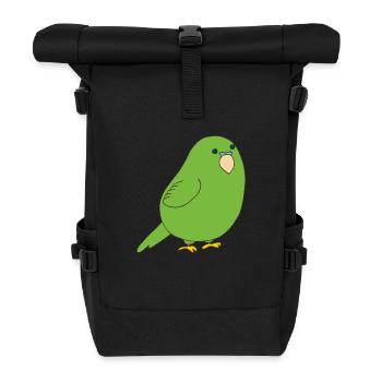 perruche ondulée - Sac à dos roll top - noir - Devant