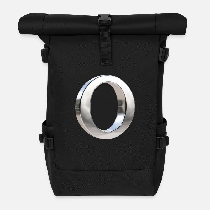 Chrome ,, O " Métallisé - Sac à dos roll top - noir