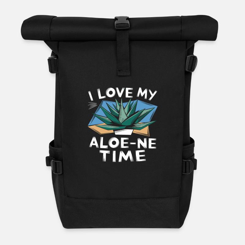 Du plaisir végétal et du temps pour moi - Sac à dos roll top - noir