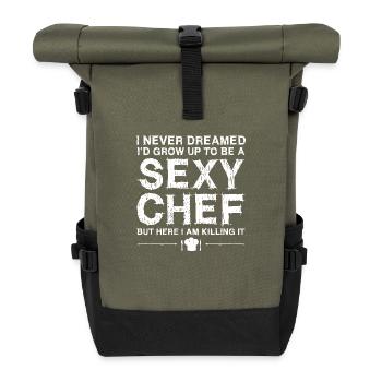 Chef Cuisine sexy - Sac à dos roll top - olive/noir - Devant