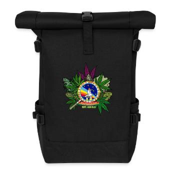 IMMEDIATE SATELLITE / MEDICATION BROTHERHOOD - Roll Top Backpack - black - Front