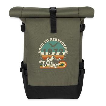 Aged to perfection 1972 Retro -Edition 2025. - Roll Top Backpack - olive/black - Front