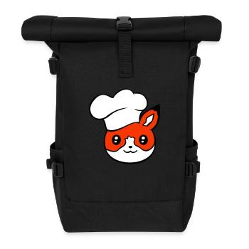 Fox Chef's Hat Chef Cooking Restaurant Kitchen - Roll Top Backpack - black - Front