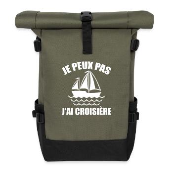 Je peux pas j'ai croisiere - Sac à dos roll top - olive/noir - Devant