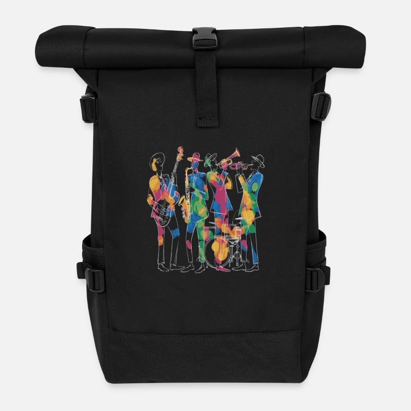 Artistes de musique jazz moderne - Sac à dos roll top - noir