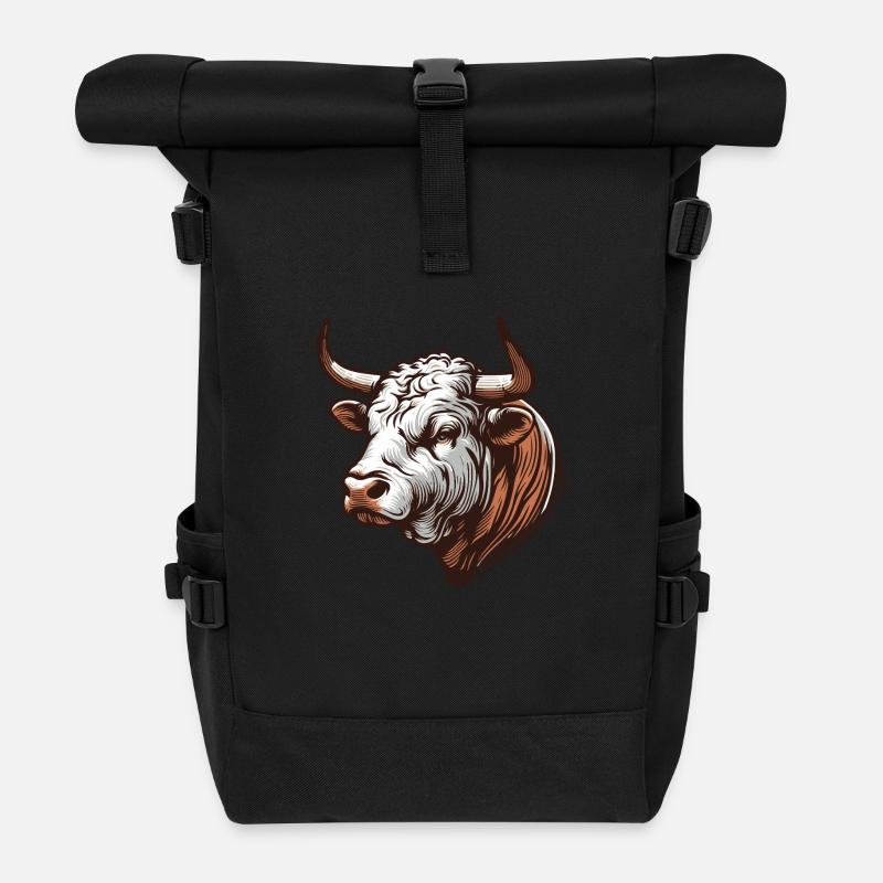 Stier - Rolltop Rucksack - Schwarz
