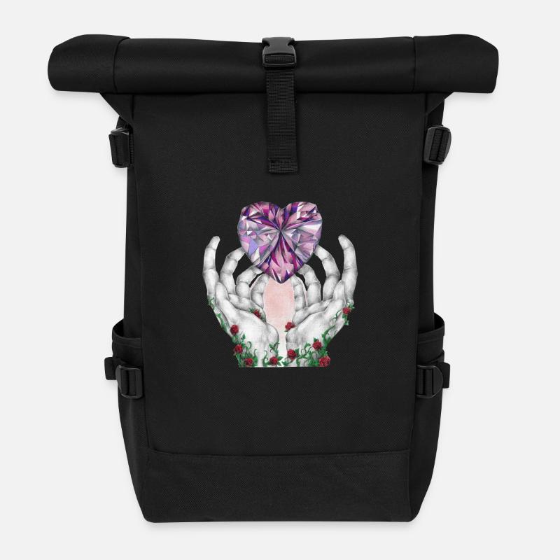 07. Liebesseele - Rolltop Rucksack - Schwarz