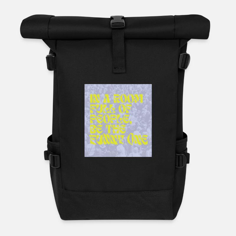 Sei der Lustige - Rolltop Rucksack - Schwarz
