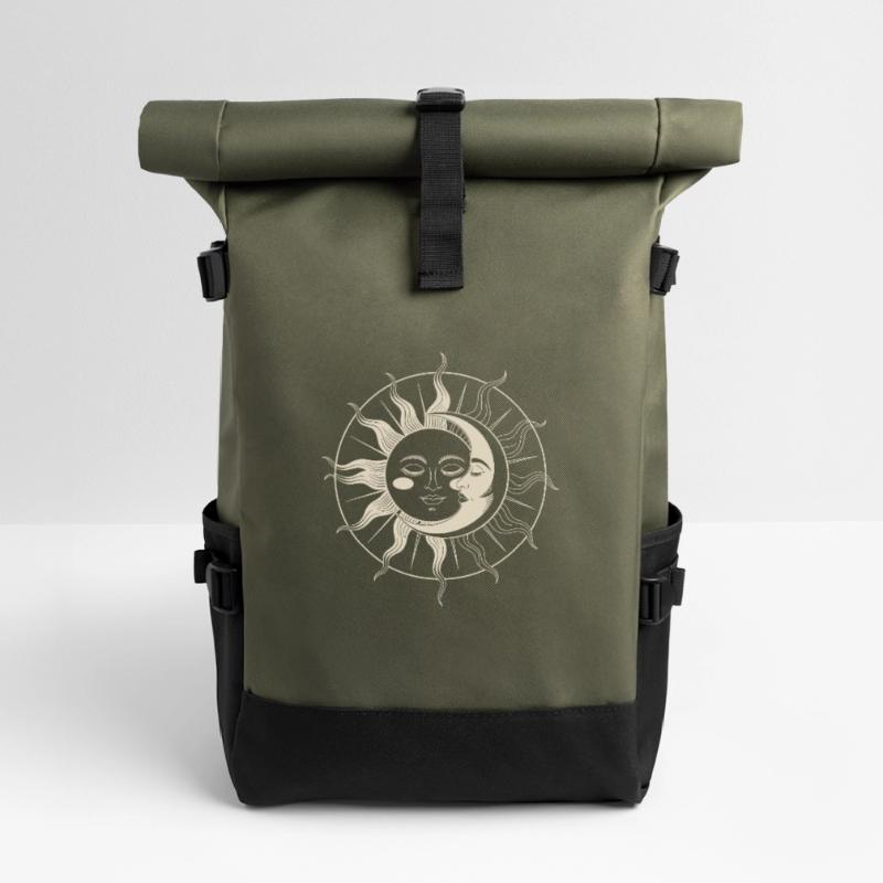 Sun Meets Moon: Celestial Harmony Roll Top Backpack