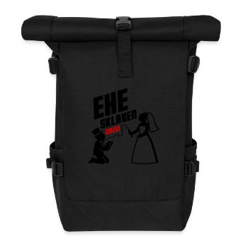 Ehe Sklaven Crew Hochzeit - Rolltop Rucksack - Schwarz - Vorne