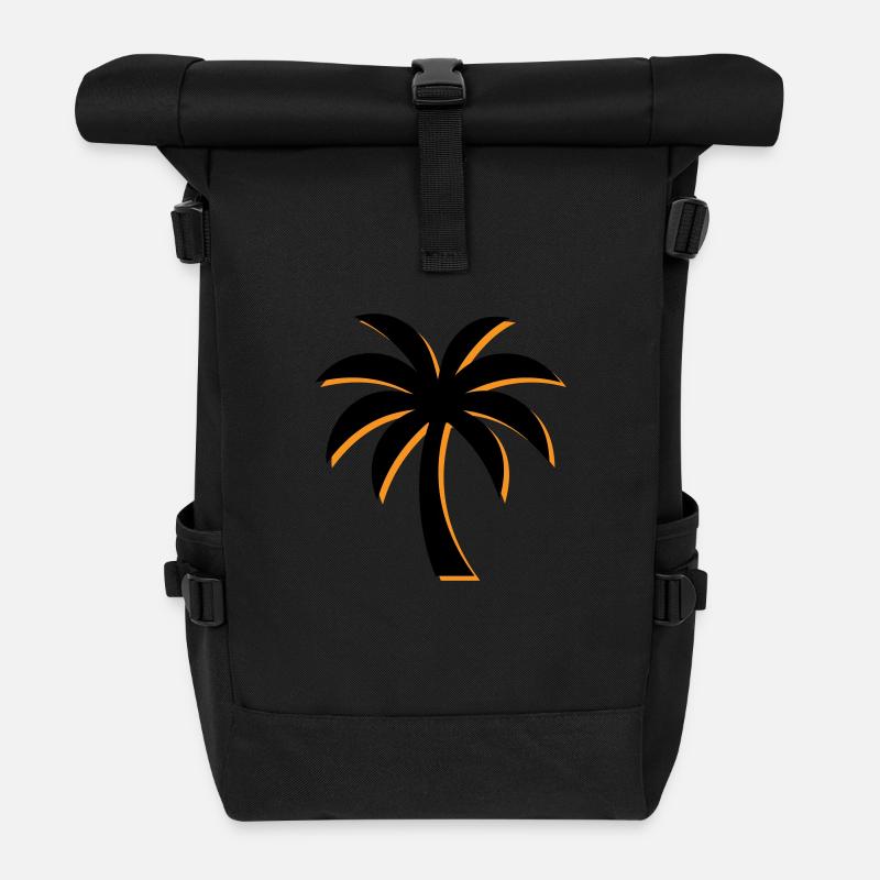 Palme Symbol - Rolltop Rucksack - Schwarz