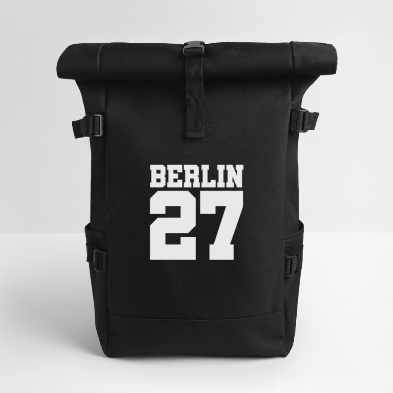 Berlin 27 - Quartier - Code postal - Idée cadeau Sac à dos roll top