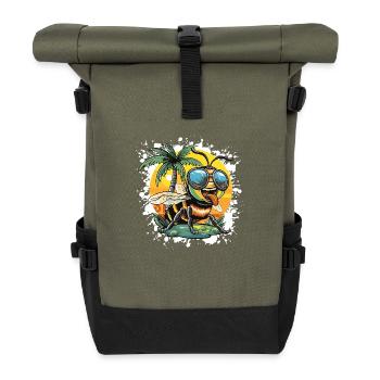 Bee Summer Holiday - Roll Top Backpack - olive/black - Front