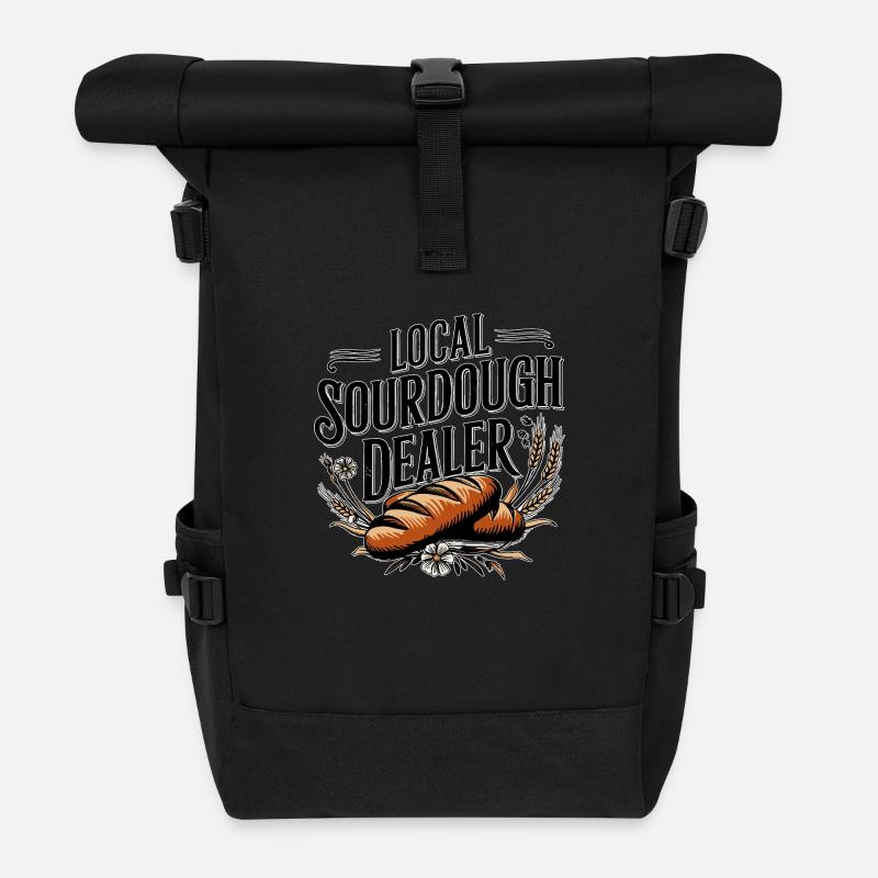 Revendeur de levain local - Bread Lover Shirt - Sac à dos roll top - noir