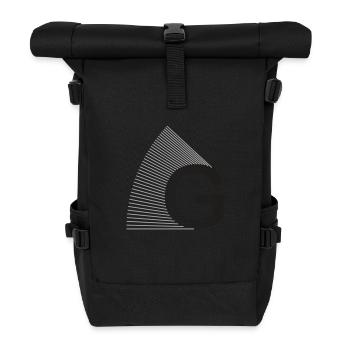 strahlen_typo_G - Rolltop Rucksack - Schwarz - Vorne