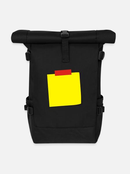 Zettel 3c - Rolltop Rucksack - Schwarz